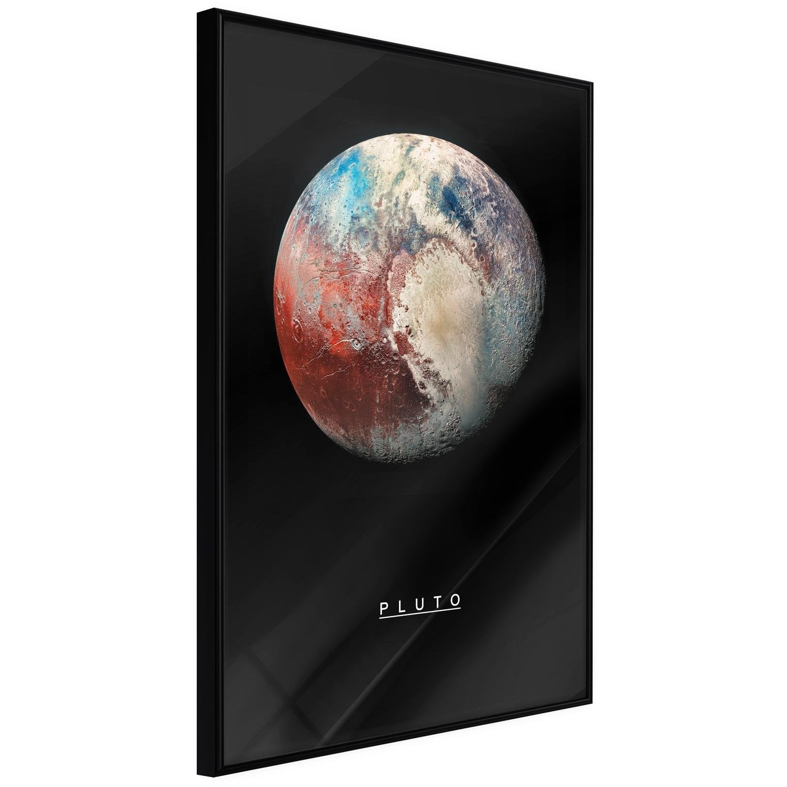 Läs mer om Inramad Poster / Tavla - The Solar System: Pluto - 20x30 Svart ram
