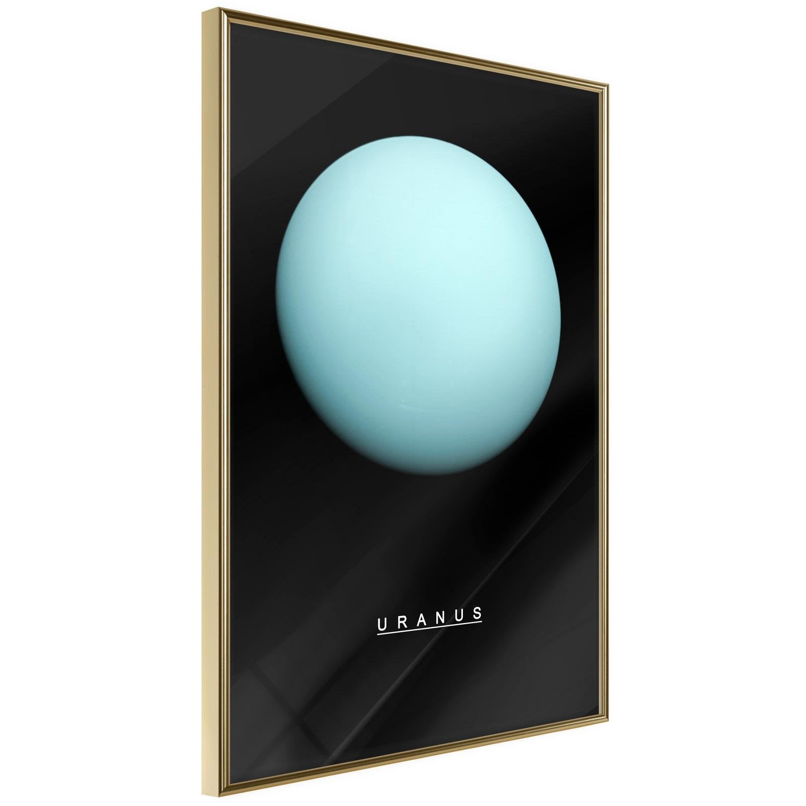 Läs mer om Inramad Poster / Tavla - The Solar System: Uranus - 30x45 Guldram