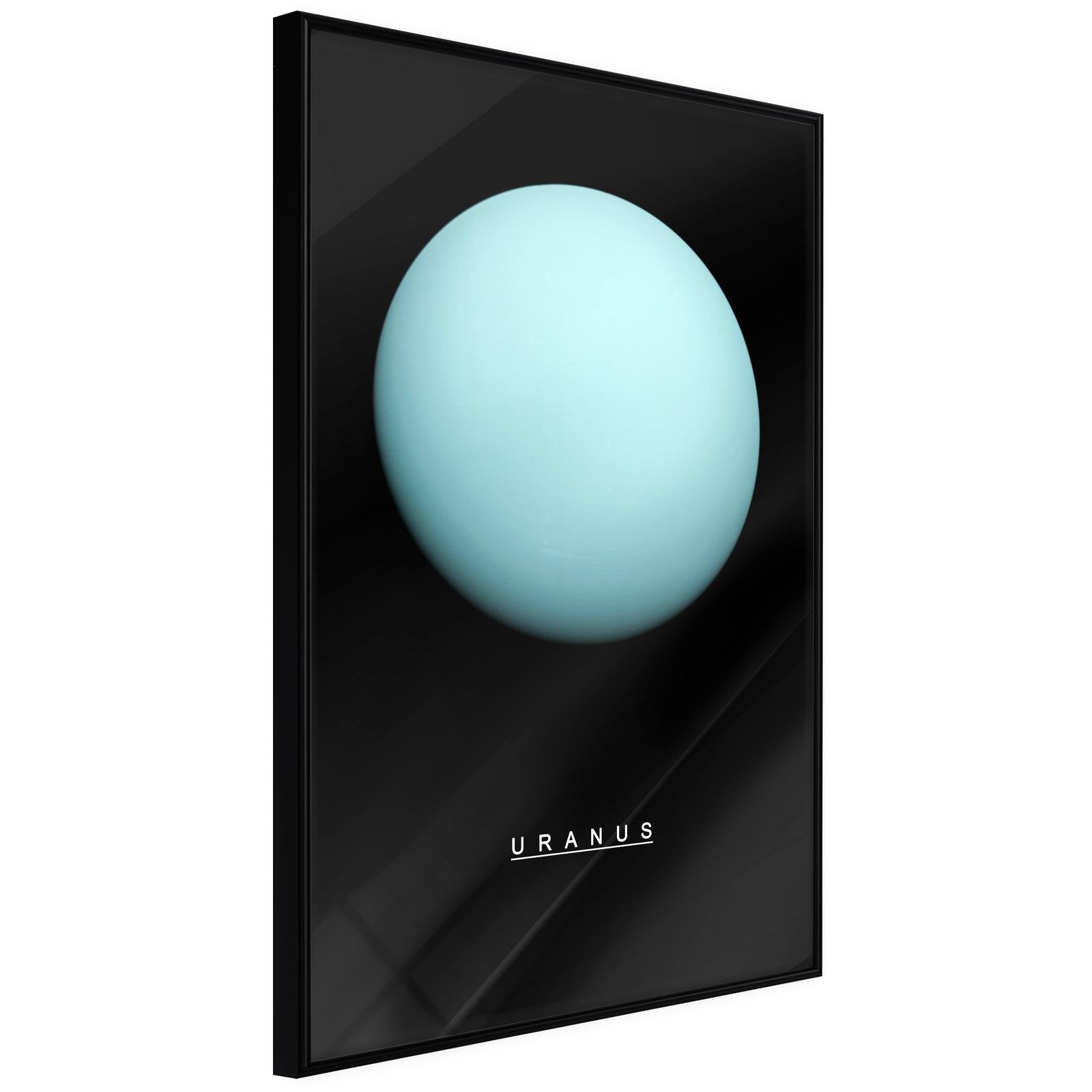 Läs mer om Inramad Poster / Tavla - The Solar System: Uranus - 20x30 Svart ram