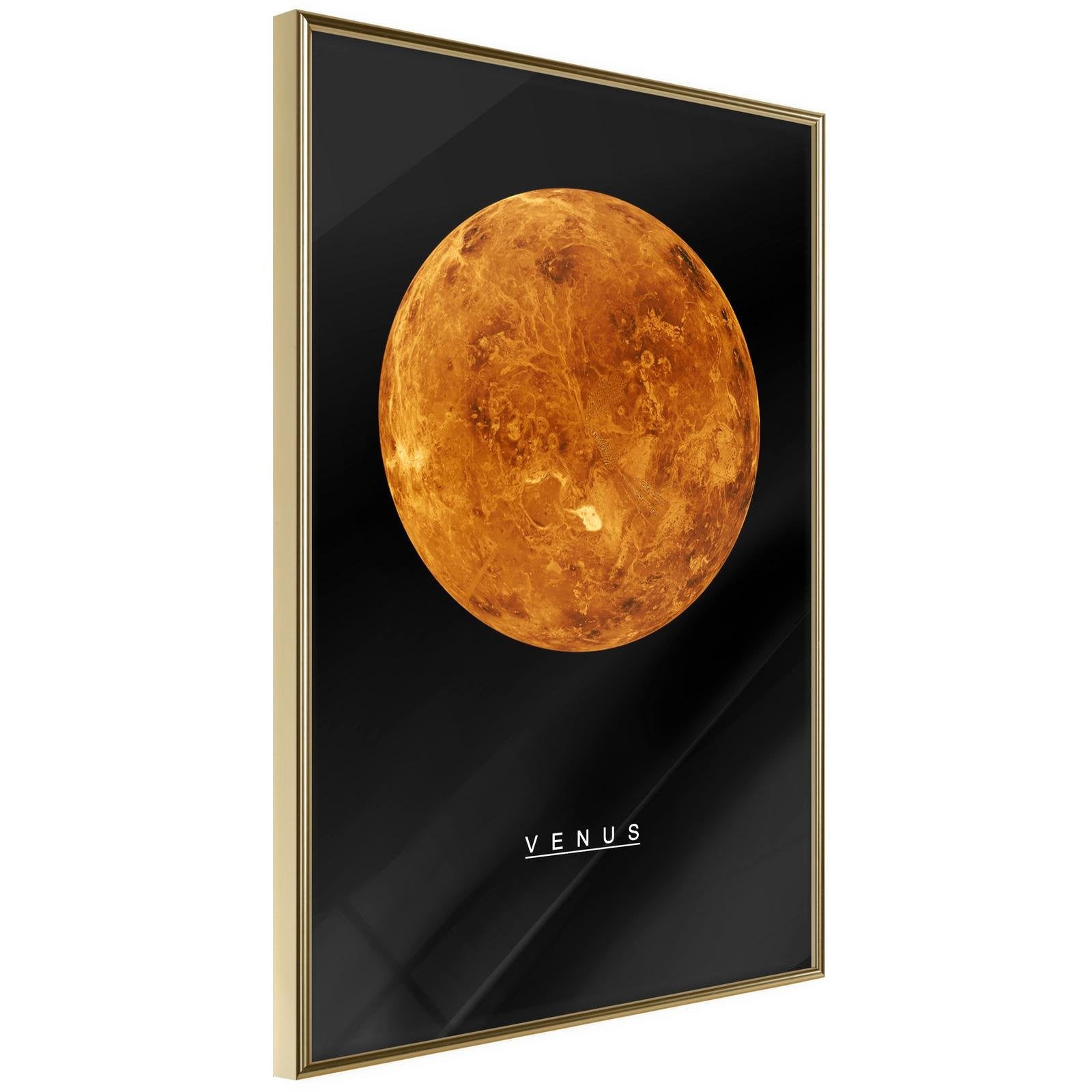 Läs mer om Inramad Poster / Tavla - The Solar System: Venus - 20x30 Guldram