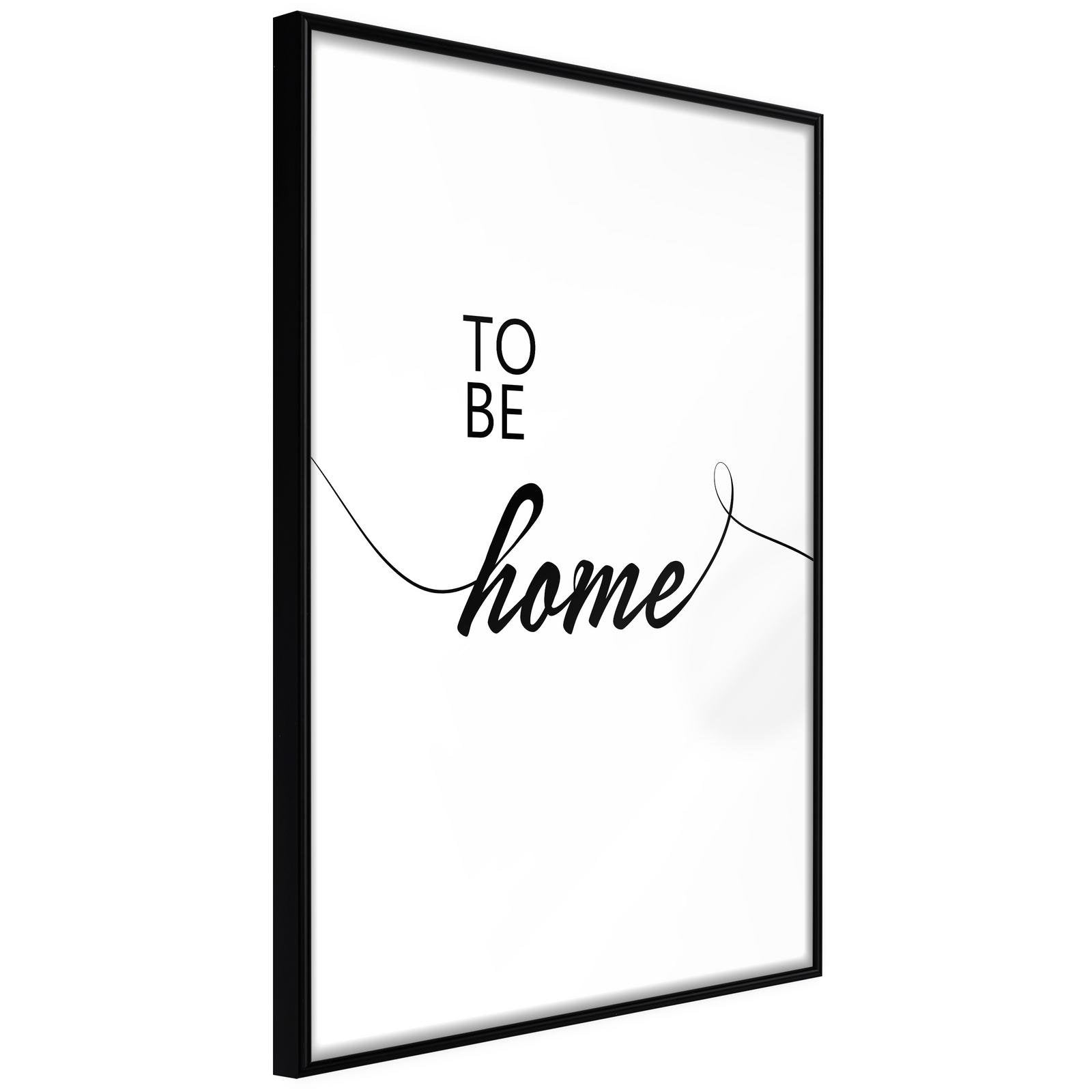 Läs mer om Inramad Poster / Tavla - To Be Home - 40x60 Svart ram