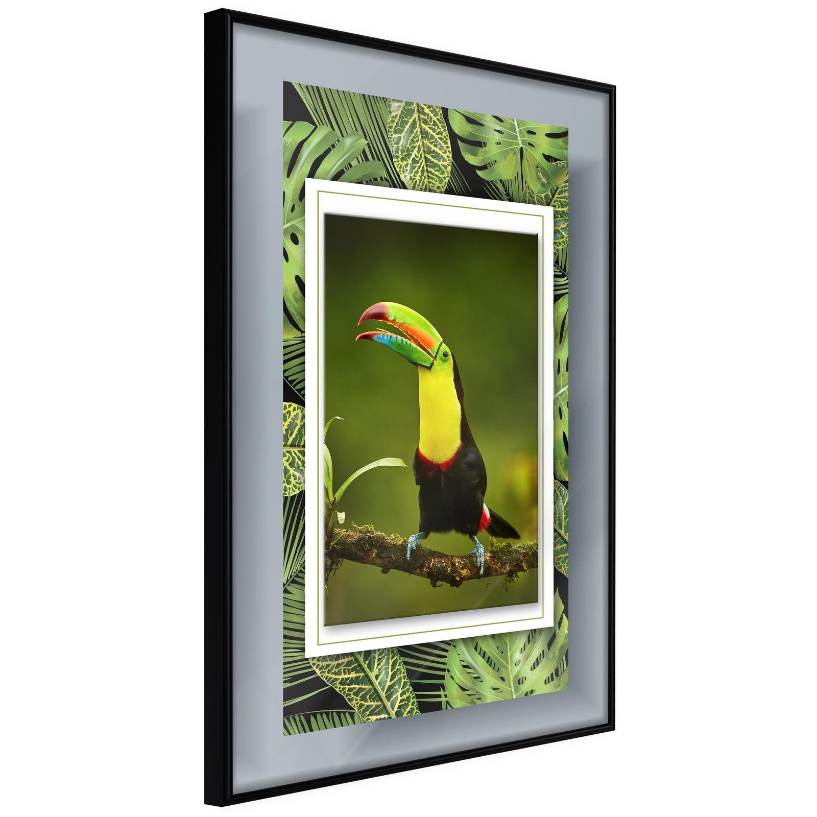 Inramad Poster / Tavla - Toucan in the Frame - 20x30 Svart ram