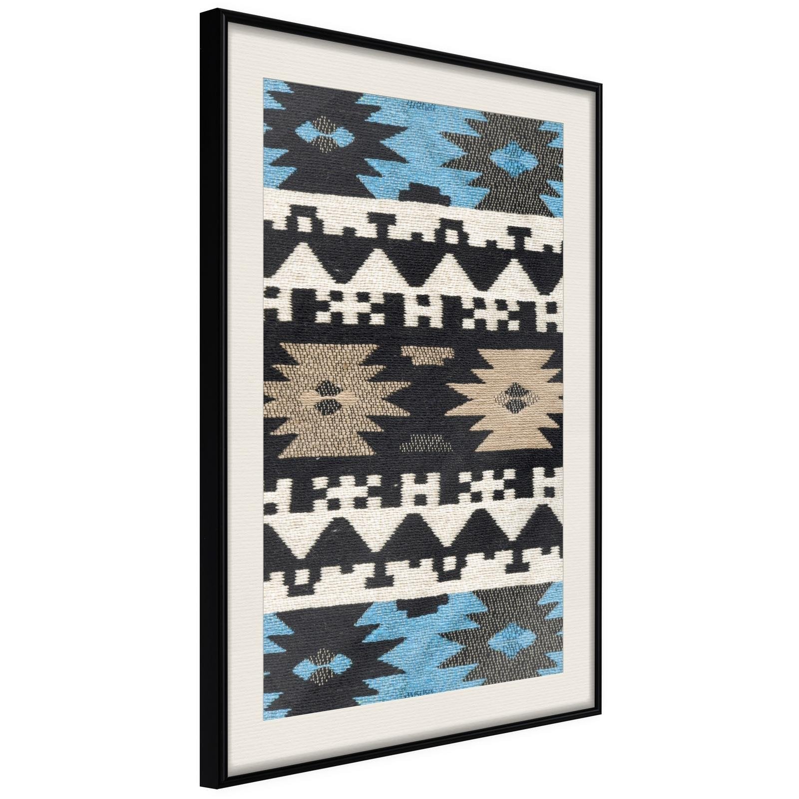Läs mer om Inramad Poster / Tavla - Tribal Patterns - 30x45 Svart ram med passepartout