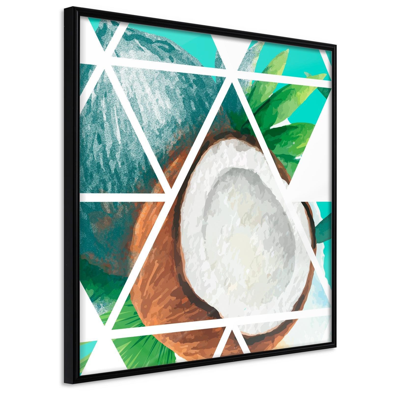 Läs mer om Inramad Poster / Tavla - Tropical Mosaic with Coconut