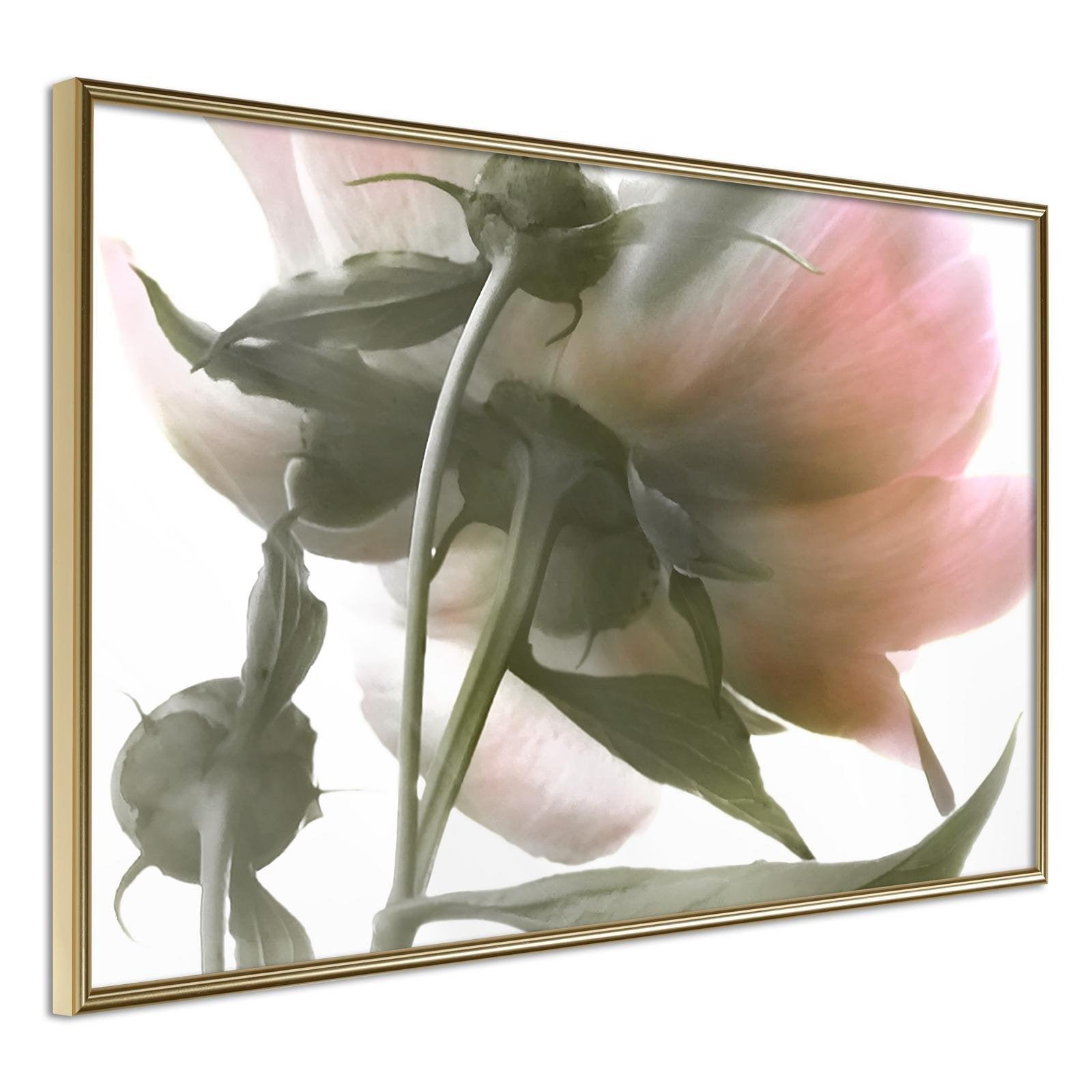 Läs mer om Inramad Poster / Tavla - Under the Flower - 90x60 Guldram