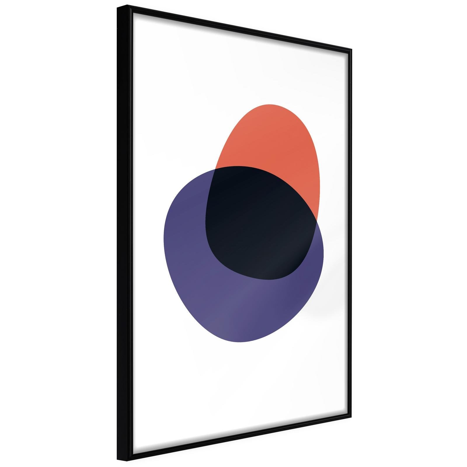 Läs mer om Inramad Poster / Tavla - White, Orange, Violet and Black - 40x60 Svart ram