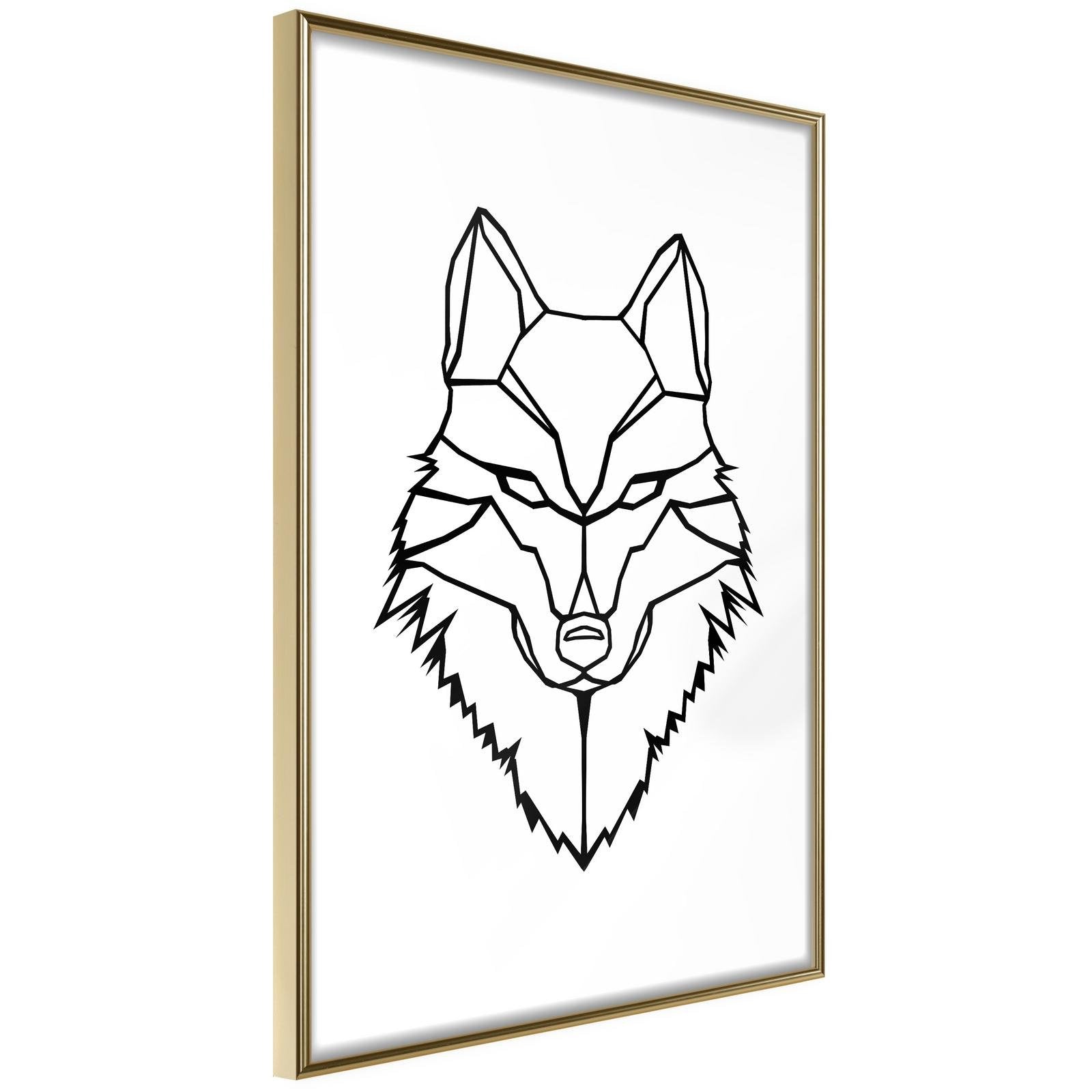 Läs mer om Inramad Poster / Tavla - Wolf Look - 30x45 Guldram