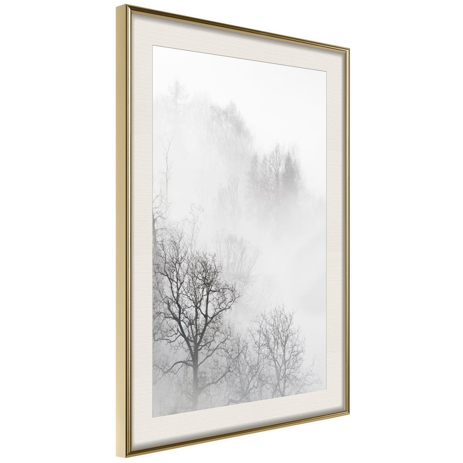 Inramad Poster / Tavla - Zero Visibility - 20x30 Guldram med passepartout