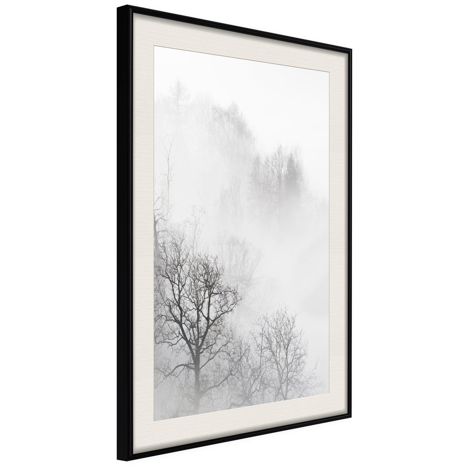 Inramad Poster / Tavla - Zero Visibility - 40x60 Svart ram med passepartout