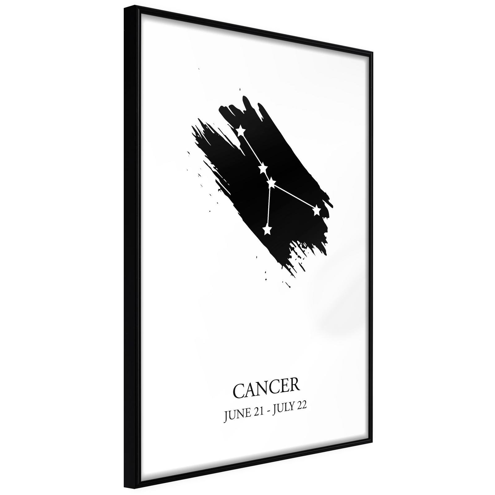 Läs mer om Inramad Poster / Tavla - Zodiac: Cancer I - 30x45 Svart ram