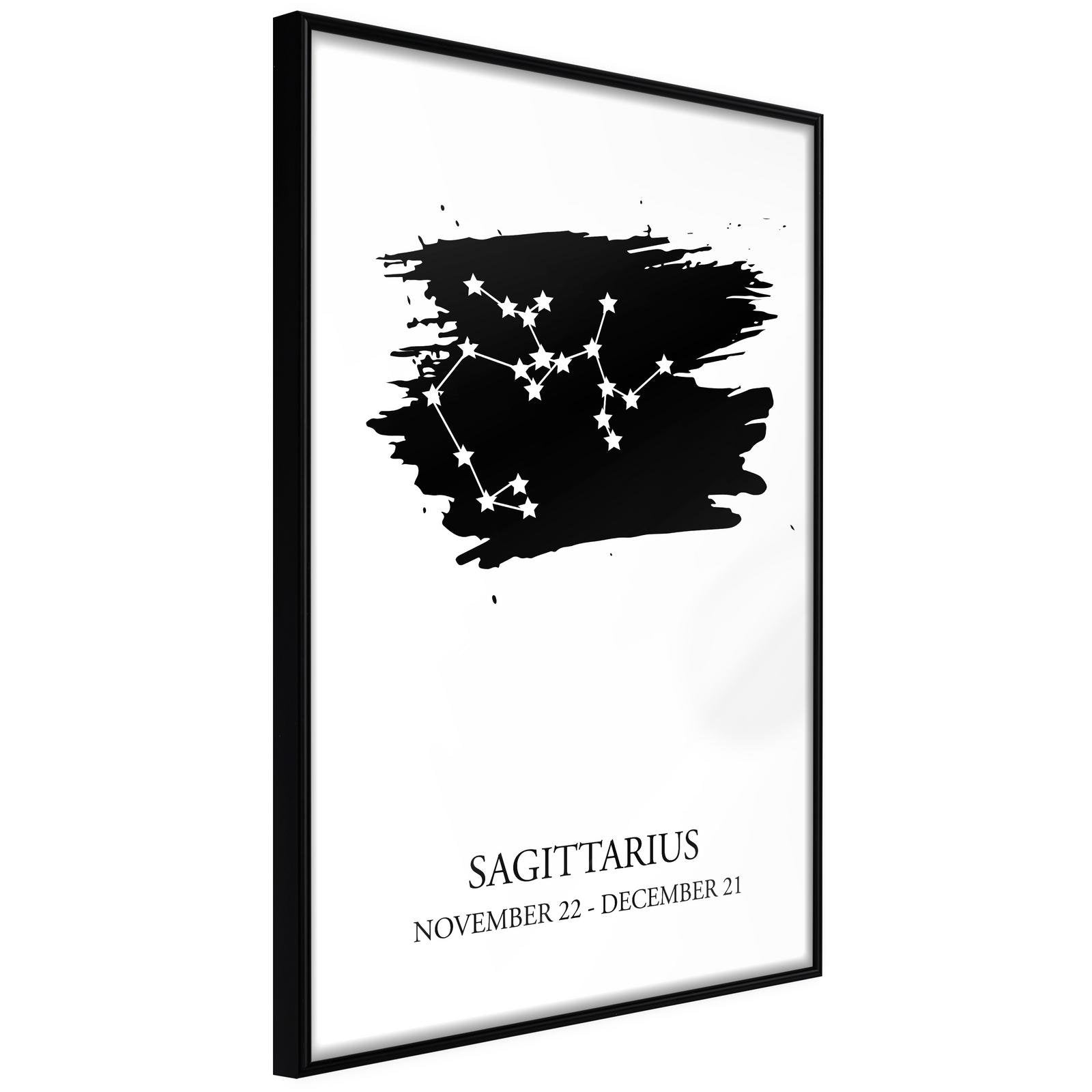 Läs mer om Inramad Poster / Tavla - Zodiac: Sagittarius I - 20x30 Svart ram