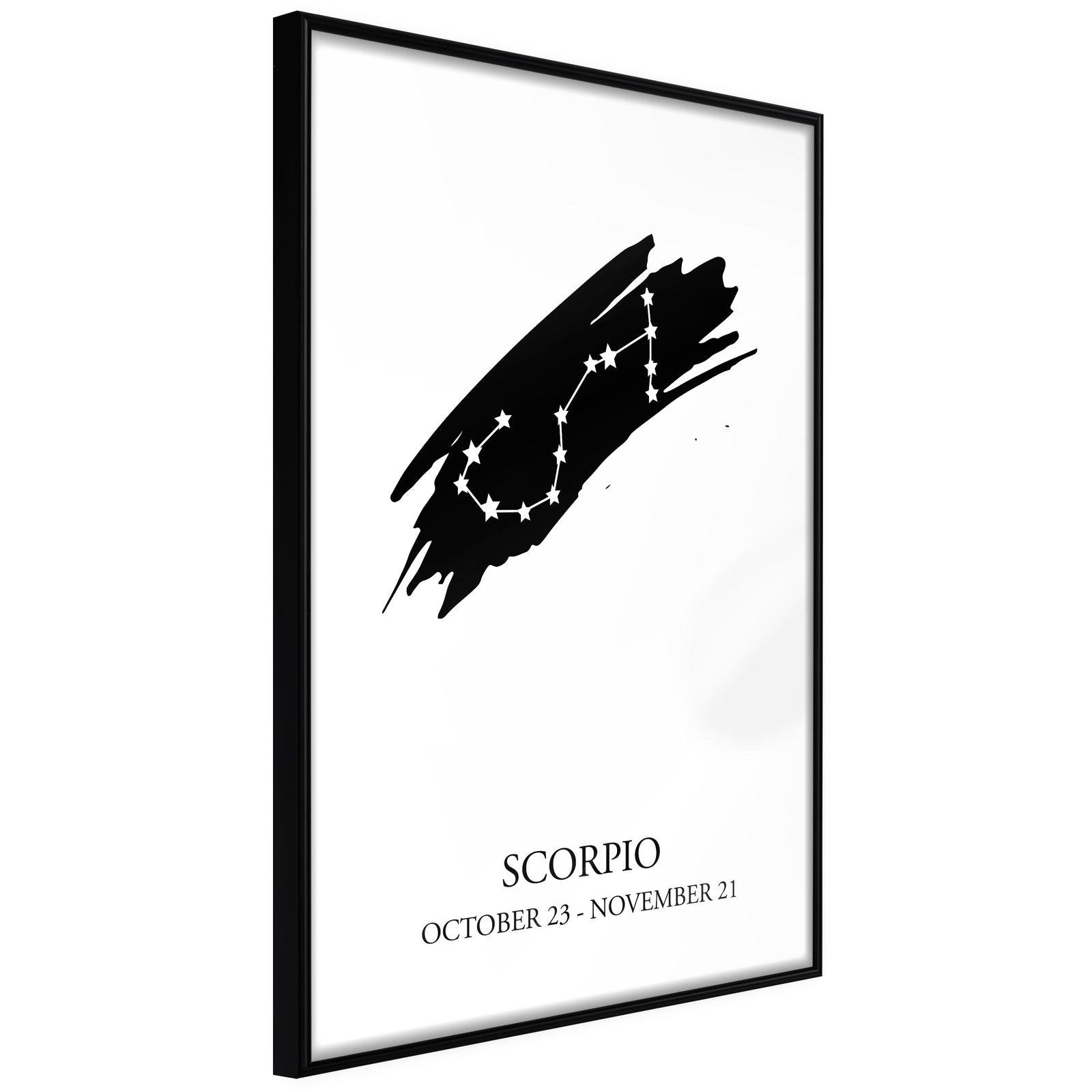 Läs mer om Inramad Poster / Tavla - Zodiac: Scorpio I - 40x60 Svart ram
