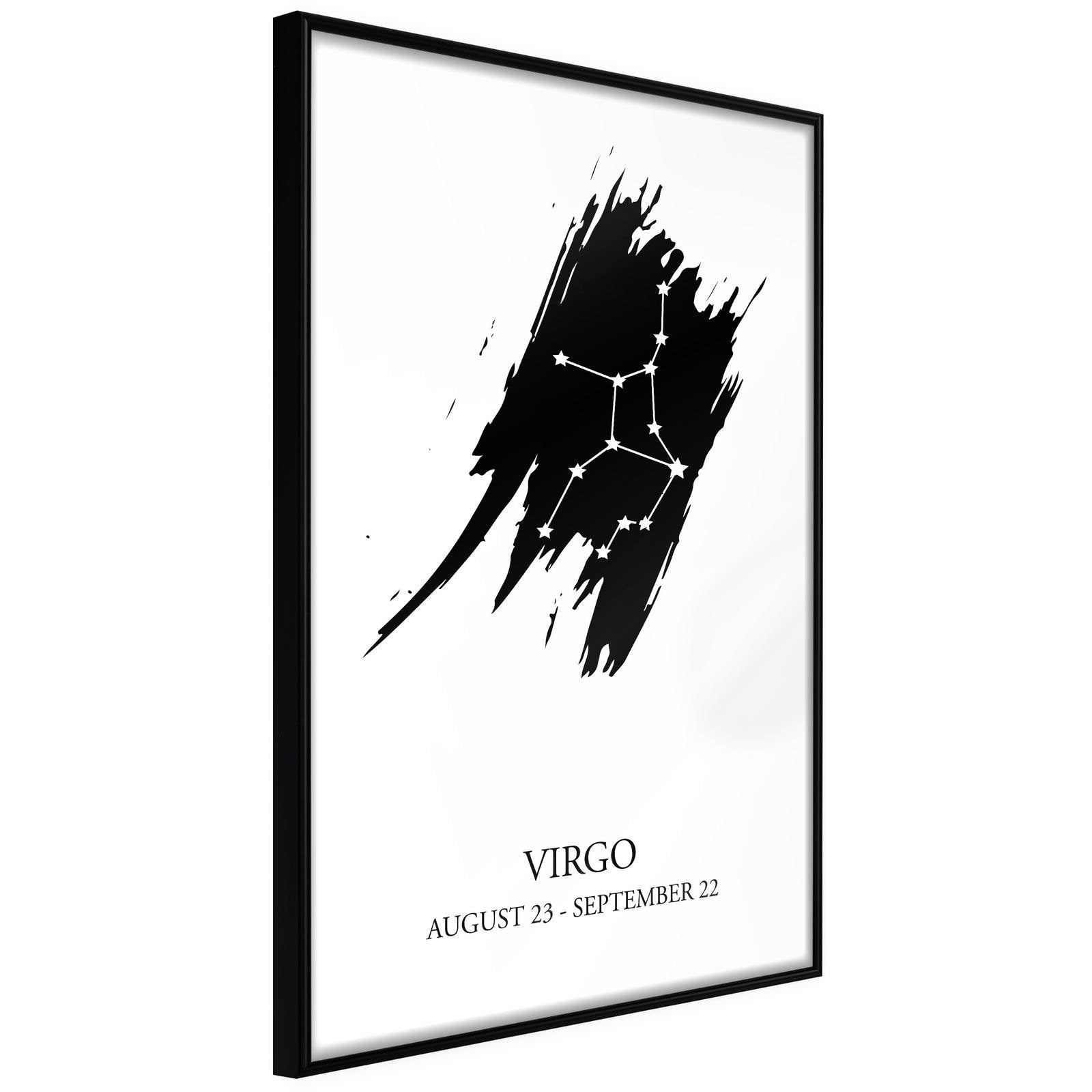 Läs mer om Inramad Poster / Tavla - Zodiac: Virgo I - 30x45 Svart ram