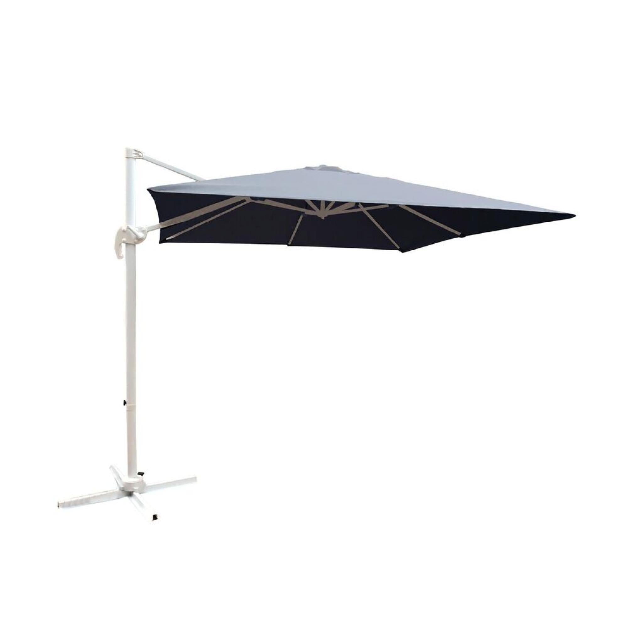 Läs mer om LEEDS Frihängande parasoll 350 cm - Grå | Utemöbler
