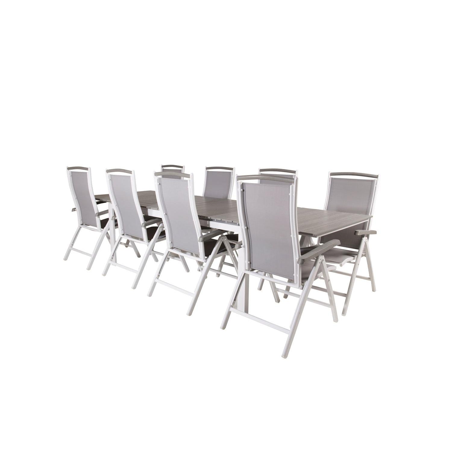 Läs mer om LEVELS ALBANY Matbord 310x229 cm + 8 stolar | Utemöbler