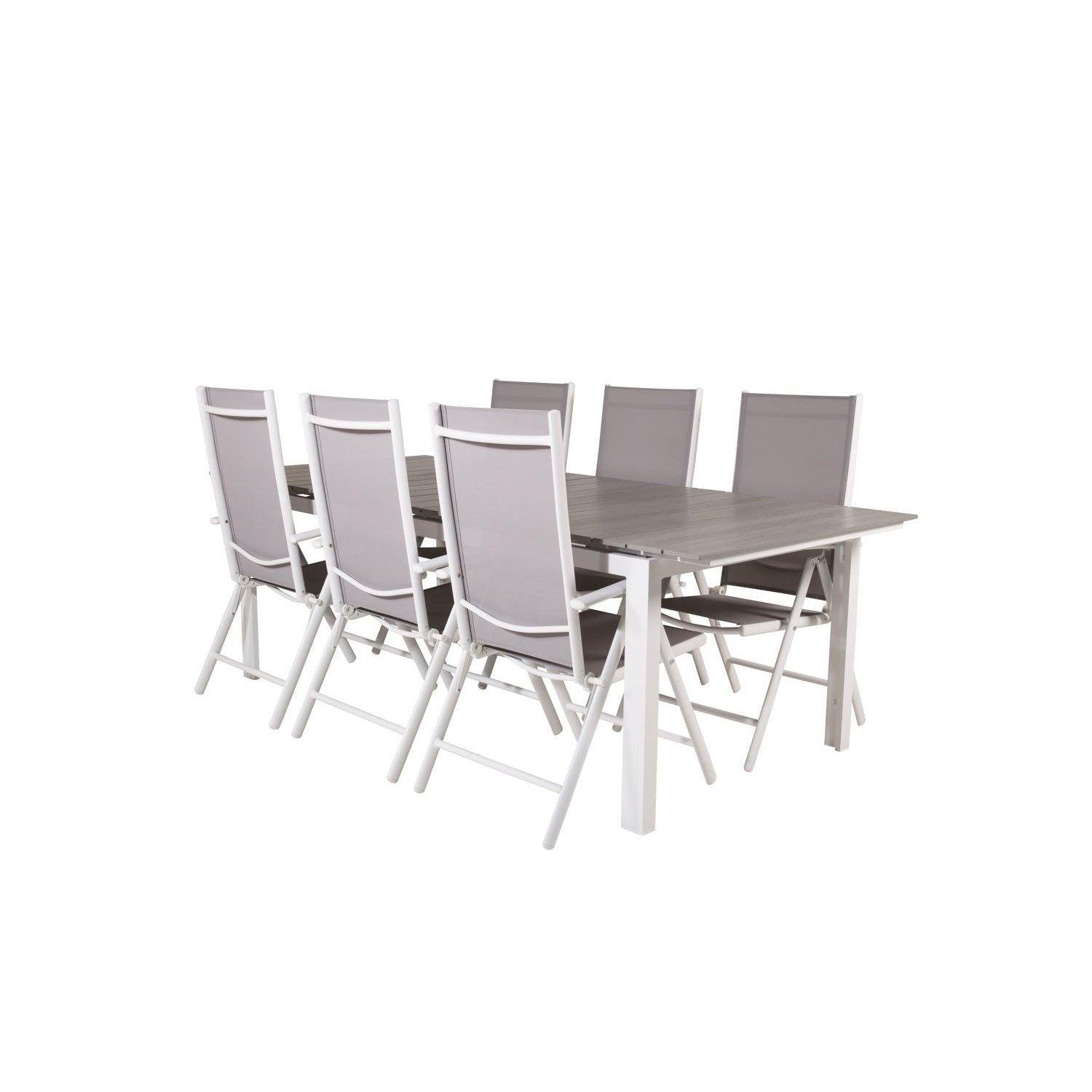Läs mer om LEVELS BREAK Matbord 224/324x100 cm + 6 stolar | Utemöbler