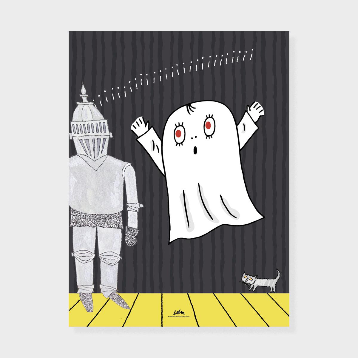 Lilla Spöket Laban Poster - Laban och rustning - A4