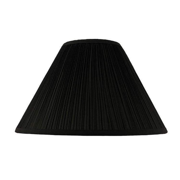 Rund plisserad lampskärm i svart – 40 cm ?