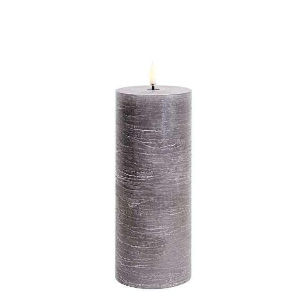 Läs mer om UYUNI LED-ljus Blockljus 23x8 cm - Grey Rustic