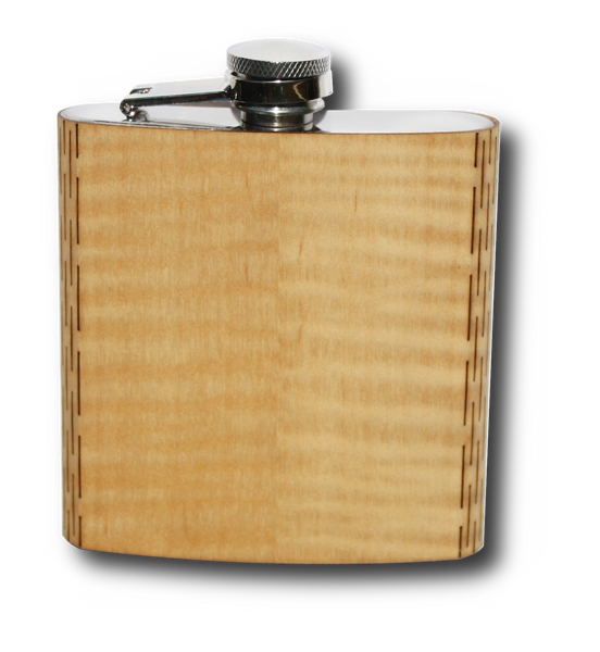 Wood Hip Flask Shimmering Maple