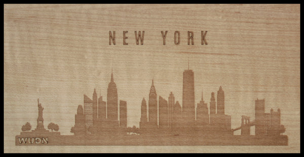 CityScape City Skyline Wooden Phone Case Collection New Yor, NY