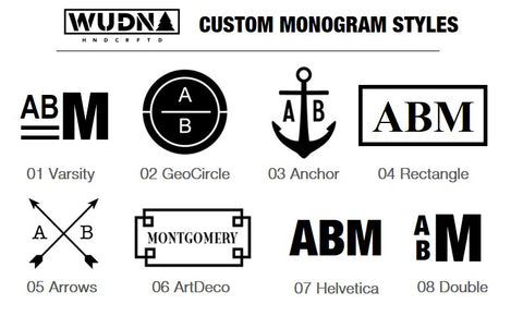 Custom Monograms for wood iPhone, Samsung phone Cases