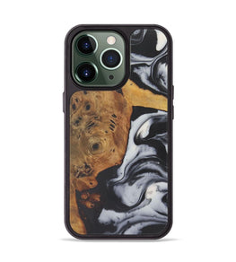 New Hybrid Natural Wood Aluminum Metal Frame Phone Case for iPhone 14