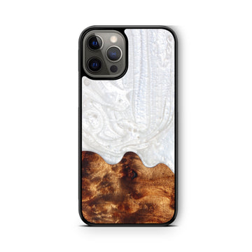 Resin & Wood iPhone Case for iPhone 12 Coastline Collection Arctic White
