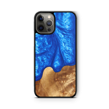 Resin & Wood iPhone Case for iPhone 12 Coastline Collection Diver's Blue