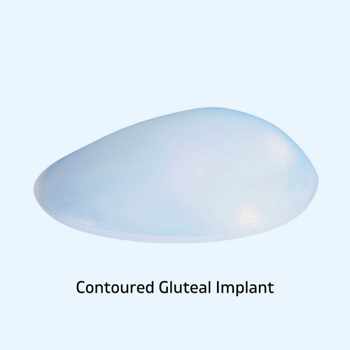 Example of a Silicone Contoured Gluteal Implant