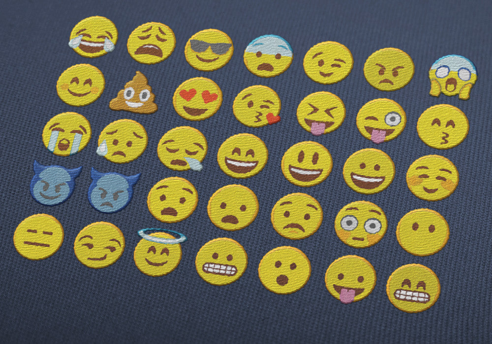 Embroidery Designs Emoticons Emoji Pack 58 designs instant 