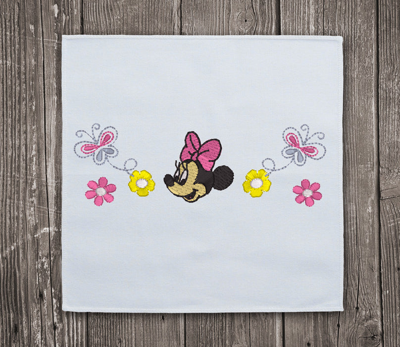 Floral Minnie Mouse Embroidery Design for Download ...