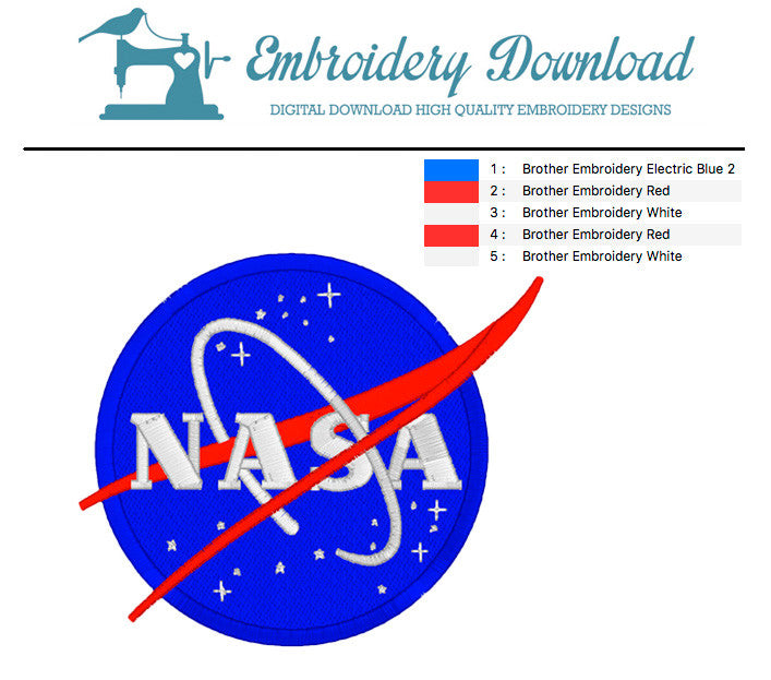 Nasa Logo Embroidery Design For Download Embroiderydownload