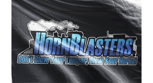 HornBlasters HornBlasters Black Train Logo Flag [product_sku]