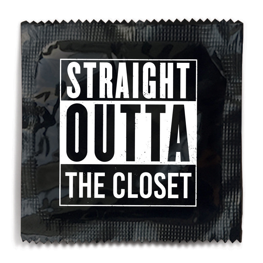 Straight Outta The Closet Condom 10 Condoms – Funny Condoms