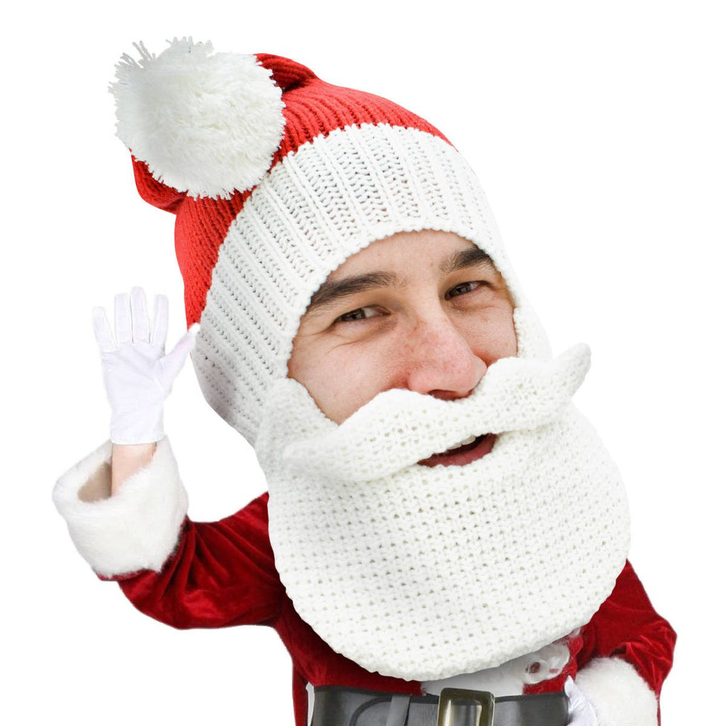 Santa Knit Beard Hat Christmas Beard Head Beard Head