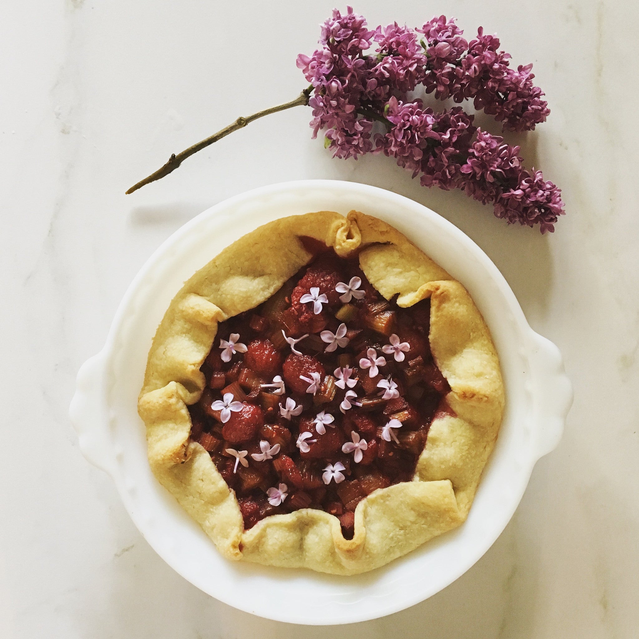 honey rhubarb pie