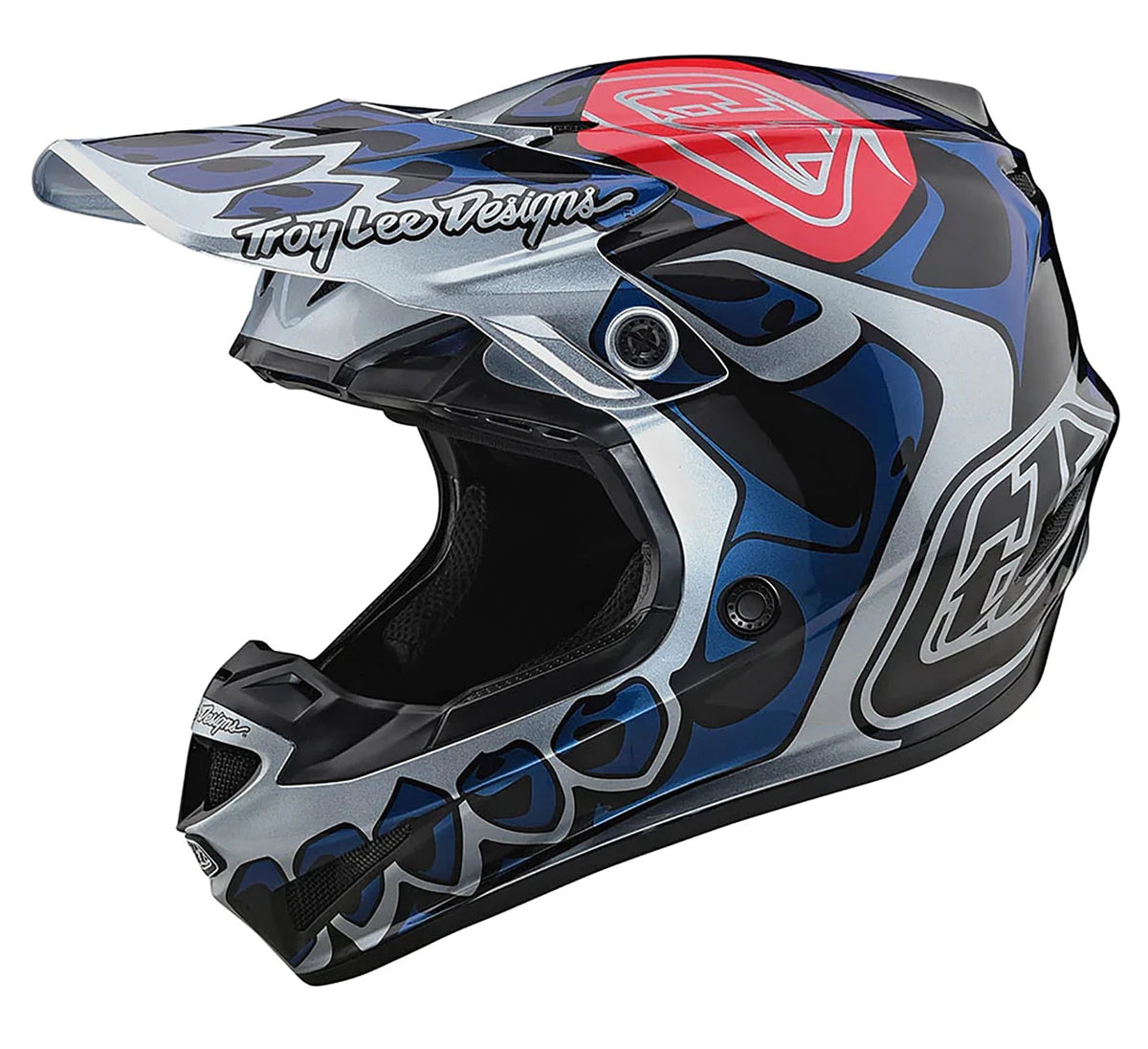 Troy Lee Designs SE4 Polyacrylite Skully MIPS Youth Off-Road Helmets