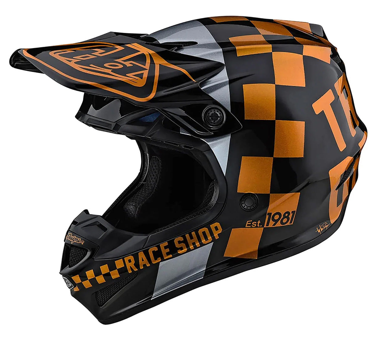 Troy Lee Designs SE4 Polyacrylite Checker MIPS Adult Off-Road Helmets