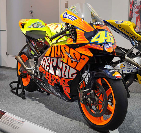 Honda RC211V with a one-off livery used by Rossi during the 2003 season