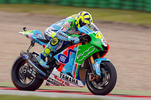 Rossi at the 2007 Dutch TT with a special bike livery