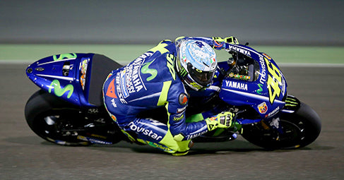 Rossi at the 2017 Qatar tests at the Losail International Circuit