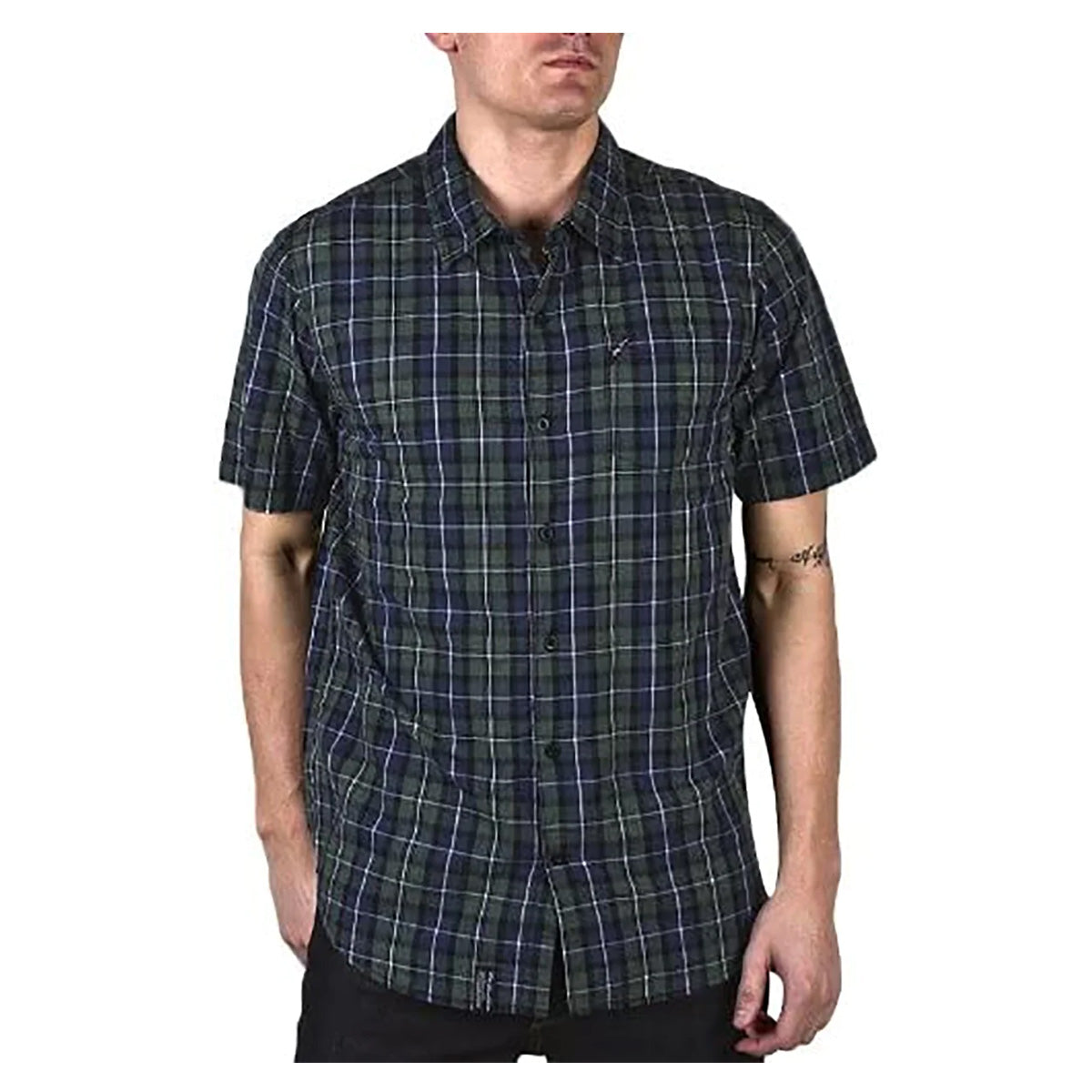 LRG Core Plaid Men's Button Up Short-Sleeve Shirts