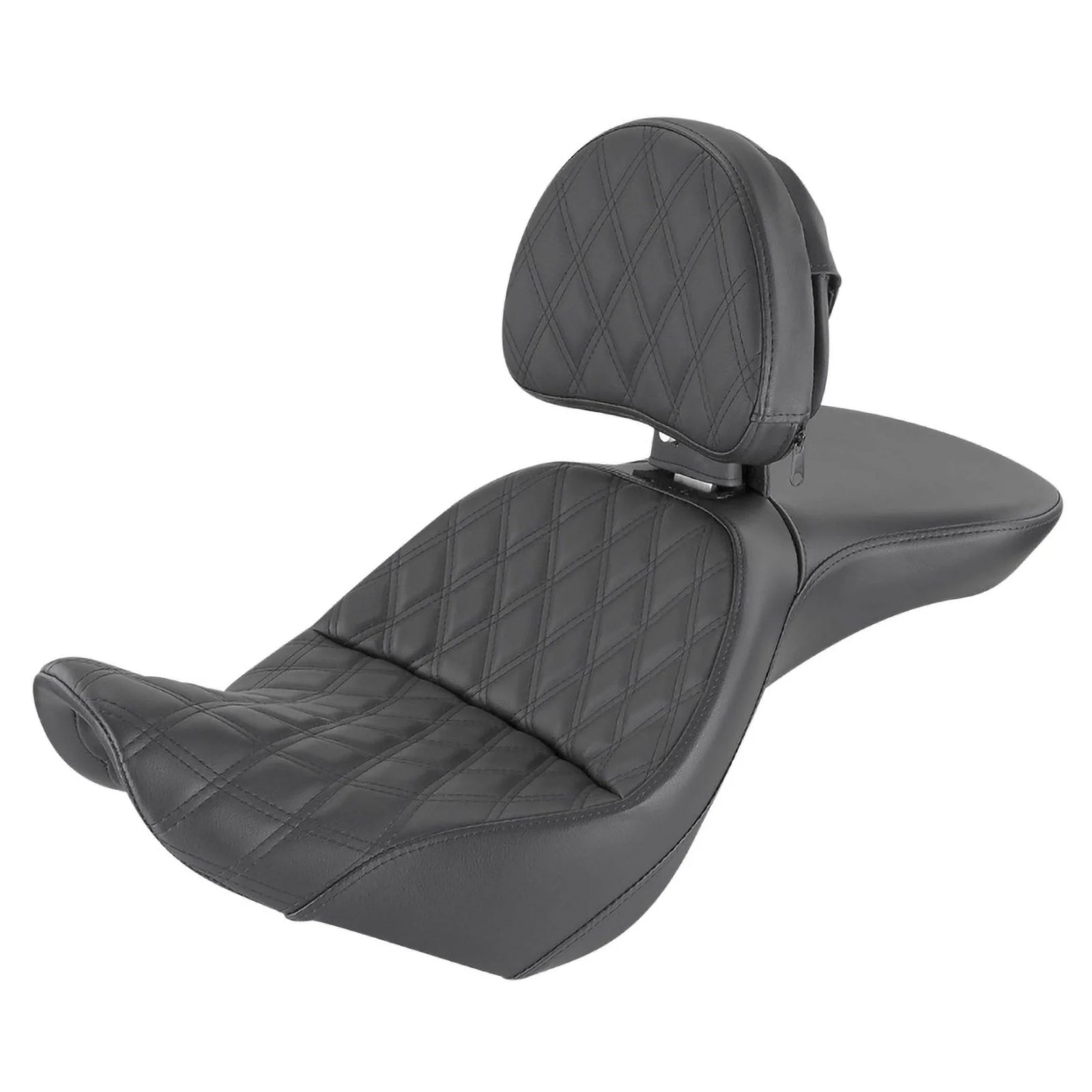 
  Saddlemen 2006-09 FXST/B/S Standard & 2007-17 FLSTF/B/S Fatboy Explorer LS Seat With Driver's Backrest Motorcycle Accessories 