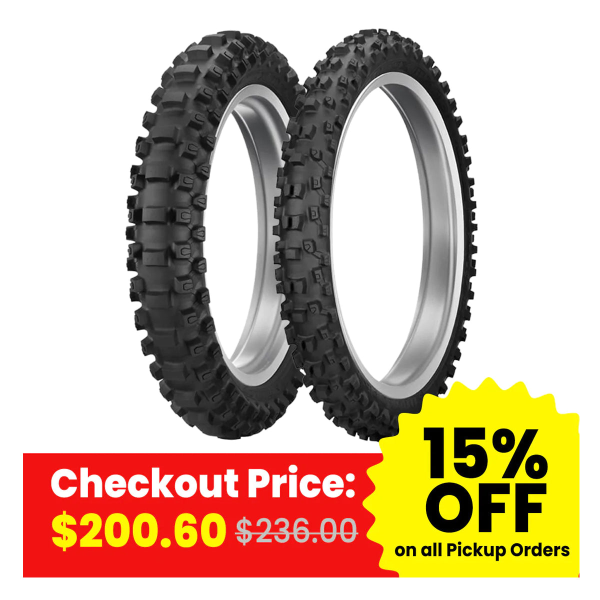 Dunlop MX33 Set Front/Rear Off-Road Tires