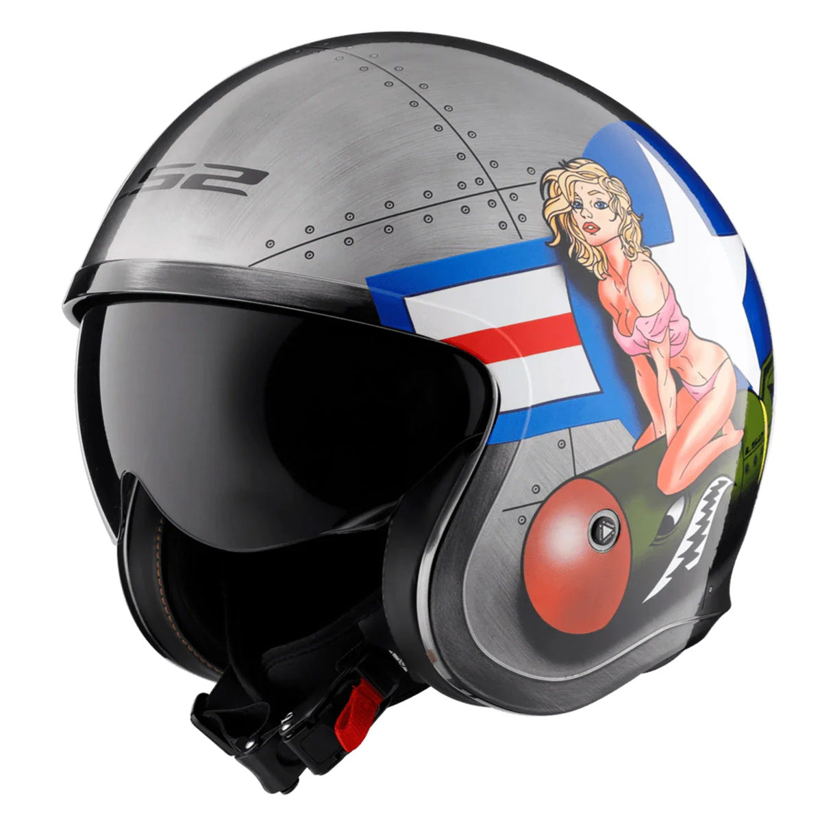 LS2 Spitfire Bomb Rider Open Face Adult Cruiser Helmets
