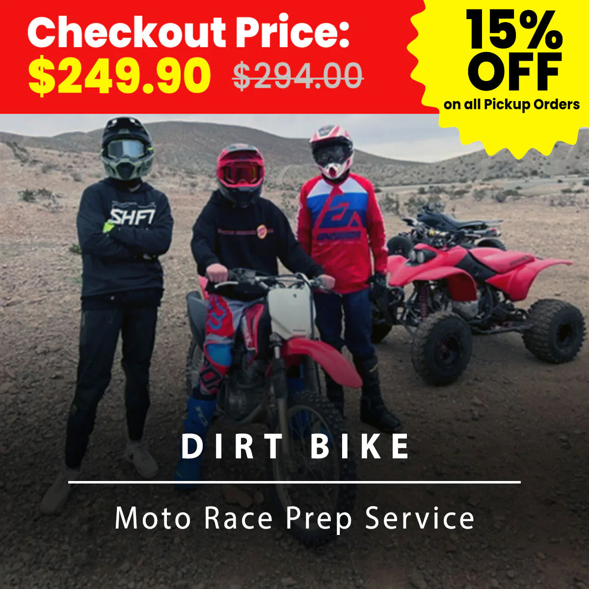 Moto Race Prep Service (At Location: Fullerton CA)