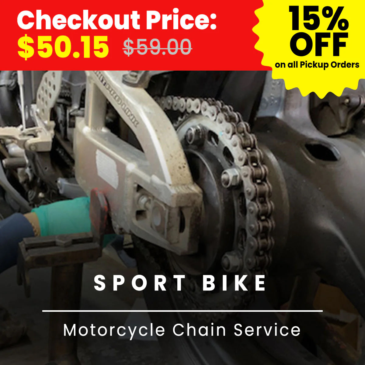 Motorcycle Chain Service (At Location: Fullerton CA)
