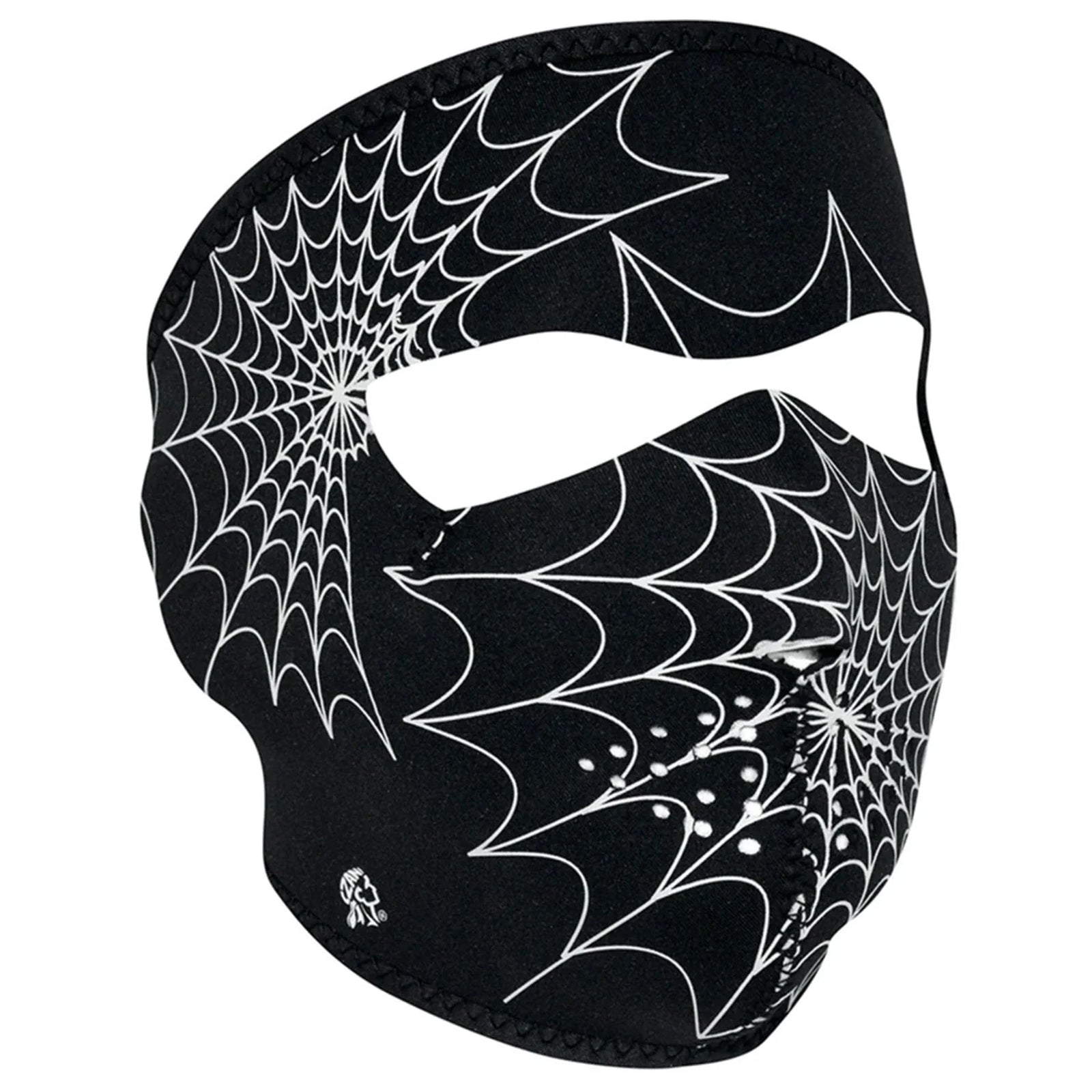 Zan Headgear Glow In The Dark Spider Web Full Adult Face Masks 