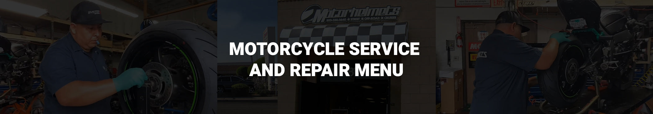 Motorcycle Shop Service Center at Motorhelmets Fullerton